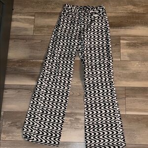 Divided High Rise Black and White Patterned Jeans